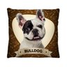 Almofada Decorativa Cachorro Bulldog Com Refil 40x40 - 1