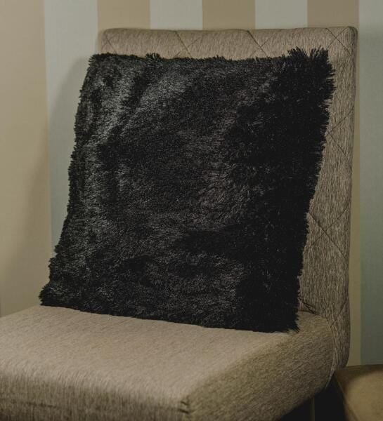 Almofada Pelo Alto 45X45: Preta - 2