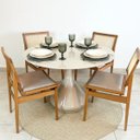Ver imagem 3 de Mesa de Jantar Cone Lamp Redonda Laca - 110cm