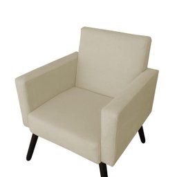 Kit 2 Poltronas Decorativa Para Sala Nina Suede Bege - 3