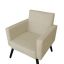 Ver imagem 3 de Kit 2 Poltronas Decorativa Para Sala Nina Suede Bege