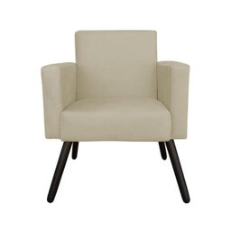 Kit 2 Poltronas Decorativa Para Sala Nina Suede Bege - 4