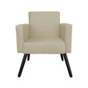 Ver imagem 4 de Kit 2 Poltronas Decorativa Para Sala Nina Suede Bege