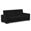Ver imagem 1 de Sofá Cama 02 lugares Lisboa Linho Pés de Madeira - D’Rossi - A79 Preto