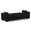 Ver imagem 4 de Sofá Cama 02 lugares Lisboa Linho Pés de Madeira - D’Rossi - A79 Preto