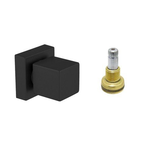 Acabamento para Registro Chuveiro Banheiro Quadrado Preto Fosco Padrão Fabrimar 1/2" - 3/4" ou 1"