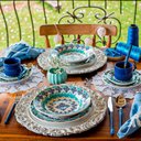 Ver imagem 7 de Jogo Pratos Porcelana Rasos Lola 24cm 6 Peças Oxford Biona