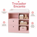 Ver imagem 5 de Trocador Infantil Rosé com 2 Gavetas e Nichos para Organização do Quarto do Bebê