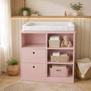 Ver imagem 2 de Trocador Infantil Rosé com 2 Gavetas e Nichos para Organização do Quarto do Bebê