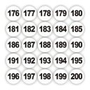 Ver imagem 4 de Adesivos Numerados 101 A 200 Redondo Fundo Branco Medida 5cm