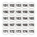 Ver imagem 3 de Adesivos Numerados 101 A 200 Redondo Fundo Branco Medida 5cm