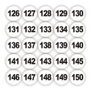 Ver imagem 2 de Adesivos Numerados 101 A 200 Redondo Fundo Branco Medida 5cm