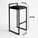 Ver imagem 3 de Banqueta Ferro Alta Industrial Metal Bar Moderno Corino:caramelo