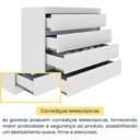 Ver imagem 4 de Cômoda CR35475 4 Gavetas MDF Corrediças Telescópicas Branco Multimóveis