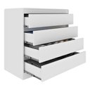 Ver mais imagens de Cômoda CR35475 4 Gavetas MDF Corrediças Telescópicas Branco Multimóveis