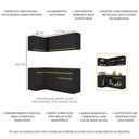 Ver imagem 4 de Cozinha Compacta de Canto com Rodapé Veneza Multimóveis MP2092 com Armário e Balcão Preta