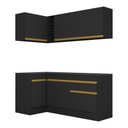 Ver imagem 7 de Cozinha Compacta de Canto com Rodapé Veneza Multimóveis MP2092 com Armário e Balcão Preta