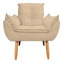 Ver imagem 3 de Kit 4 Poltrona Decorativa Opala Pés Palito Veludo Bege - Kimi Design