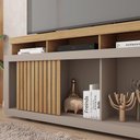 Ver imagem 4 de Rack Tv 55 Pol 136cm Bancada com Rodízio Sala Lyara Buriti/fendi C01 - D’Rossi