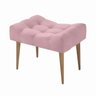 Puff Banqueta Retro:rosa Veludo - 1