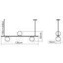 Ver imagem 2 de Pendente Lustre Luminária Globo de Vidro
