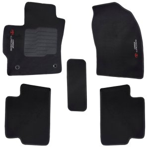 Tapete Carpete Corolla Cross 2021 À 2025 Preto Logo Bordado Jogo 5 Peças Automotivo