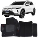 Ver imagem 3 de Tapete Carpete Corolla Cross 2021 À 2025 Preto Logo Bordado Jogo 5 Peças Automotivo