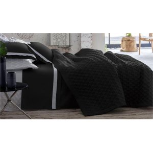 Jogo De Cama King 4 Peças 300 Fios Preto - Naturalle
