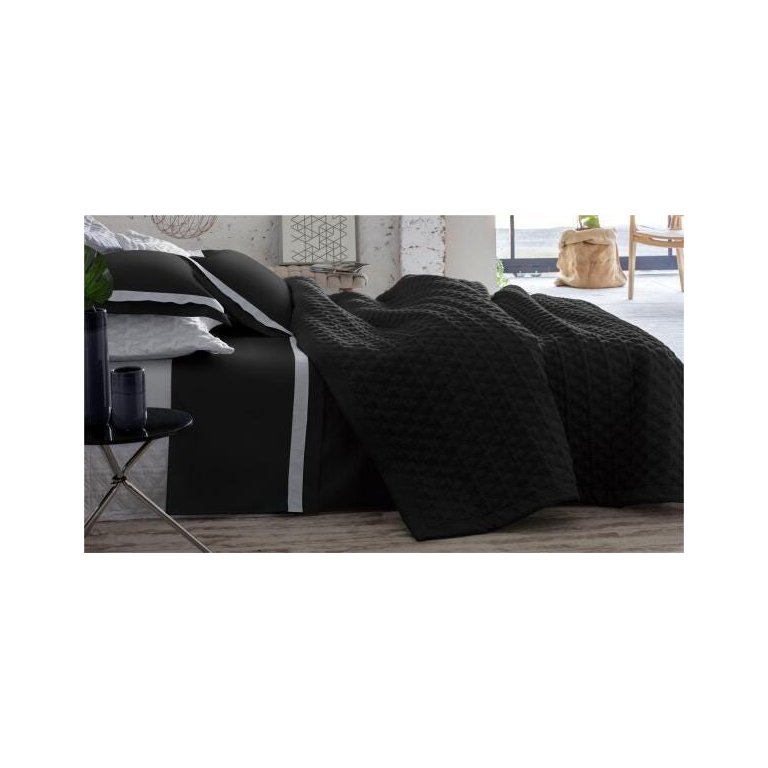 Jogo De Cama King 4 Peças 300 Fios Preto - Naturalle