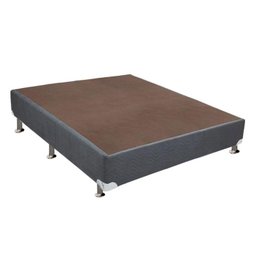 Cama Box Base Casal Universal Suede Gray (138x188x20) - Ortobom - 1