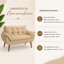 Ver imagem 4 de Sofá Namoradeira Opala Decorativo para Sala de Estar Bege