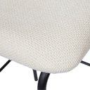 Ver imagem 4 de Banqueta Alta Estofada para Bancada e Cozinha Decorativa Alto Conforto Vitta Preto/Linho Off White