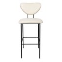 Ver imagem 7 de Banqueta Alta Estofada para Bancada e Cozinha Decorativa Alto Conforto Vitta Preto/Linho Off White