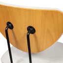Ver imagem 6 de Banqueta Alta Estofada para Bancada e Cozinha Decorativa Alto Conforto Vitta Preto/Linho Off White