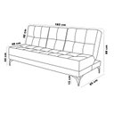 Ver imagem 7 de Sofá Cama Solteiro Nevada Reclinavel Revestimento Linho Pes em Ferro