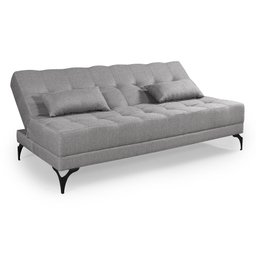 Sofá Cama Solteiro Nevada Reclinavel Revestimento Linho Pes em Ferro - 3