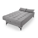 Ver imagem 5 de Sofá Cama Solteiro Nevada Reclinavel Revestimento Linho Pes em Ferro