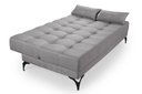 Ver imagem 5 de Sofá Cama Solteiro Nevada Reclinavel Revestimento Linho Pes em Ferro