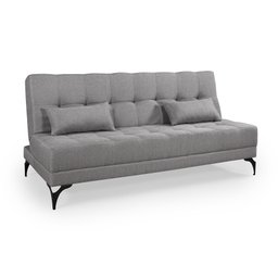 Sofá Cama Solteiro Nevada Reclinavel Revestimento Linho Pes em Ferro - 1