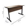 Escrivaninha Mesa Home Office Econômica 120x60 Nogal/preto Realme Mesa para Escritório Estilo Indust - 4