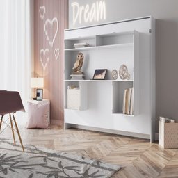 Cama Articulável Casal Latino Vira Mesa de Trabalho Branco Ce140 Art In Móveis - 2