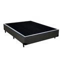 Ver imagem 1 de Cama Box Blindado Casal King Design Sintético Cinza 138x188x40