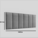 Ver imagem 3 de Cabeceira Box Estofada 160cm X 58cm Queen Modelo Julia Preto