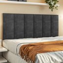 Ver imagem 1 de Cabeceira Box Estofada 160cm X 58cm Queen Modelo Julia Preto