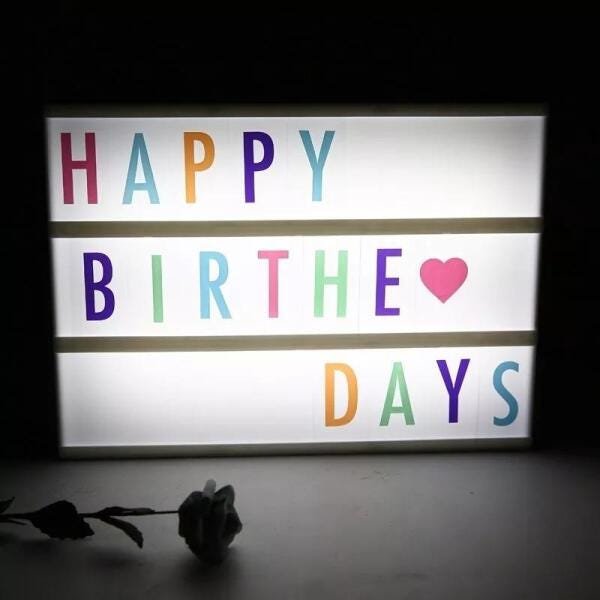 Letreiro Led A4 Light Box 112 Letras Emoji Coloridos - 3