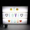 Letreiro Led A4 Light Box 112 Letras Emoji Coloridos - 2
