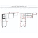 Ver imagem 3 de Cozinha Compacta 3 Peças 6 Portas 100% MDF sem Balcão Vert Plus Freijó/ Preto