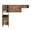 Ver imagem 6 de Cozinha Compacta 3 Peças 6 Portas 100% MDF sem Balcão Vert Plus Freijó/ Preto