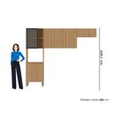 Ver imagem 7 de Cozinha Compacta 3 Peças 6 Portas 100% MDF sem Balcão Vert Plus Freijó/ Preto