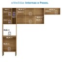 Ver imagem 5 de Cozinha Compacta 3 Peças 6 Portas 100% MDF sem Balcão Vert Plus Freijó/ Preto